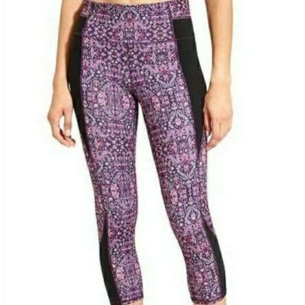Athleta High Rise Tapestry Chaturanga‎ Legging Purple Drama Mandala Print Tights